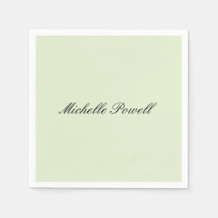 Servilleta De Papel Color pastel claro Script moderno tendencia