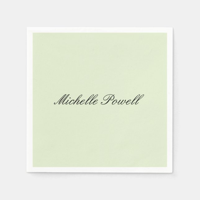 Servilleta De Papel Color pastel claro Script moderno tendencia (Anverso)
