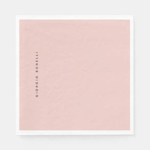 Servilleta De Papel Color Pastel Minimalista Moderno Propio Nombre