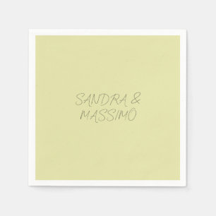 Servilleta De Papel Color pastel personalizado nombre minimalista pers