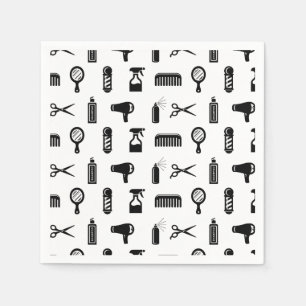Servilleta De Papel COLOR PERSONALIZADO de patrón de peluquero y sal