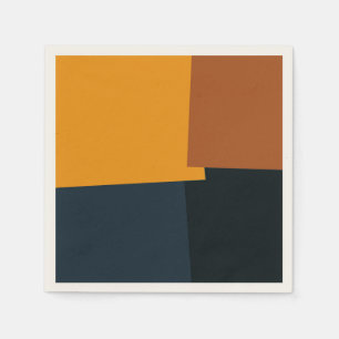 Servilleta De Papel Color retro Patrón geométrico moderno n.º 9