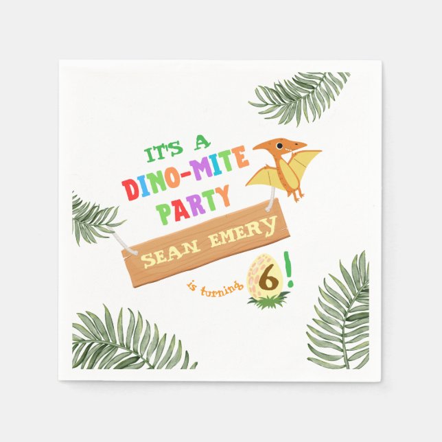 Servilleta De Papel Color ruar: Impresionante invitación de cumpleaños (Anverso)