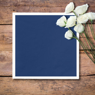 Servilleta De Papel Color sólido índigo de la marina   Clásica y Elega