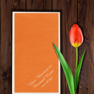 Servilleta De Papel color sólido naranja neón - personalizado