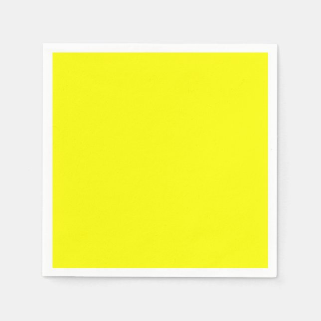 Servilleta De Papel Color sólido neón amarillo (Anverso)