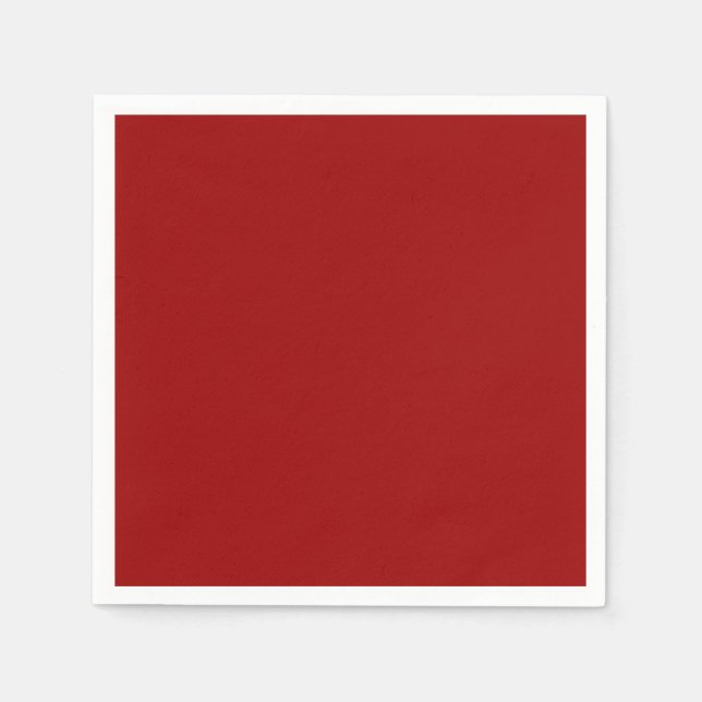 Servilleta De Papel Color sólido rojo Crimson | Clásica | Elegante (Anverso)