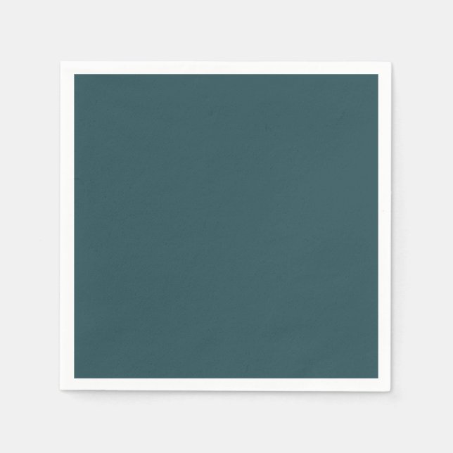 Servilleta De Papel Color sólido Verde azulado profundo (Anverso)