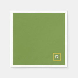 Servilleta De Papel Color sólido verde del bosque Clásico Llanto inici