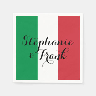Servilleta De Papel Colores de la bandera italiana boda