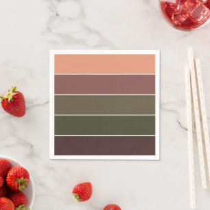 Servilleta De Papel Colores Elegantes Modernos Cálidos Acogedores de O