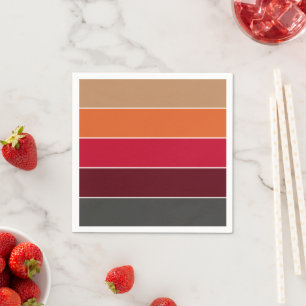 Servilleta De Papel Colores elegantes modernos de otoño rayados