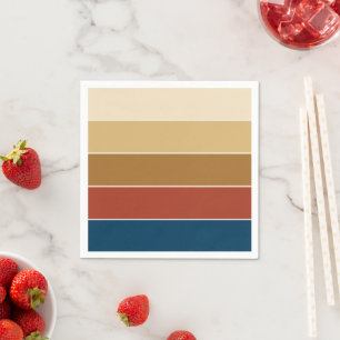 Servilleta De Papel Colores elegantes modernos de otoño rayados