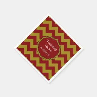 Servilleta De Papel Colores-Escuela-Chevron, Maroon-Gold-