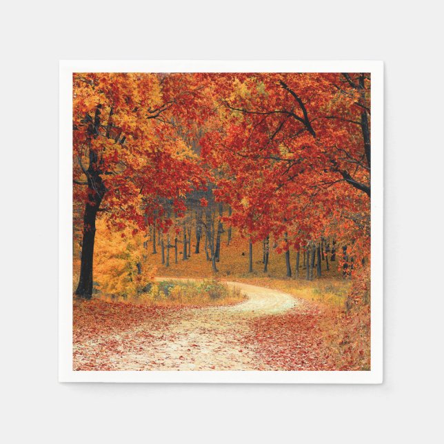 Servilleta De Papel Colores estacionales de otoño (Anverso)