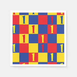 Servilleta De Papel Colores primarios Rojo Amarillo Azul primer Fiesta