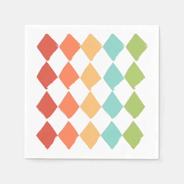 Servilleta De Papel Colores vibrantes de verano (Anverso)