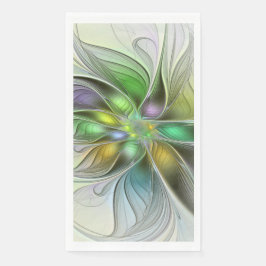 Servilleta De Papel Colorful Fantasy Flower Modern Abstract Fractal