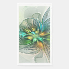 Servilleta De Papel Colorful Fantasy Modern Abstract Flower Fractal
