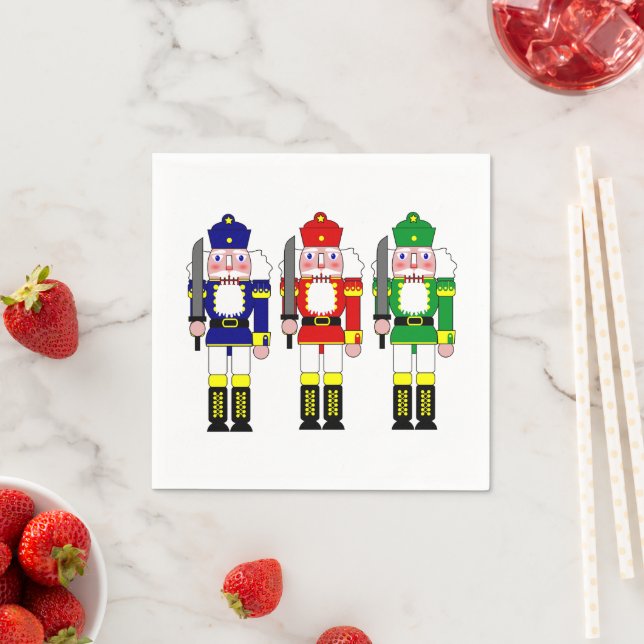 Servilleta De Papel Colorful Nutcracker Soldiers Christmas (In situ)