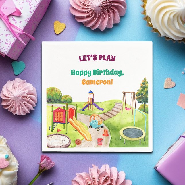 Servilleta De Papel Colorful Playground Birthday Party  (Subido por el creador)