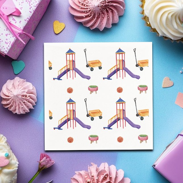 Servilleta De Papel Colorful Playground Birthday Party (Subido por el creador)