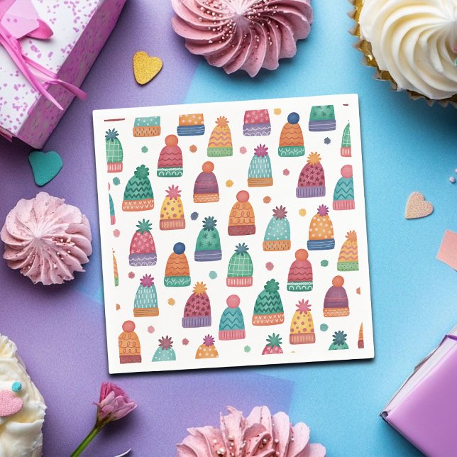 Servilleta De Papel Colorful Woolly Hats Winter (Subido por el creador)