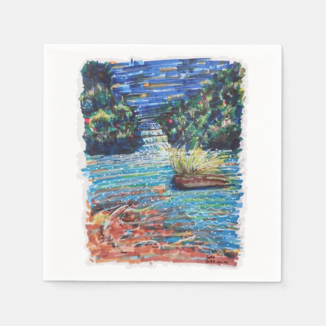 Servilleta De Papel Colorida cascada (Anverso)