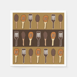 Servilleta De Papel Colorida Fiesta de cocina de la cocina con espátul