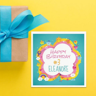 Servilleta De Papel Colorida fiesta de cumpleaños del Personalizado de