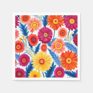 Servilleta De Papel Colorida Gerbera Daisies Floral