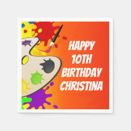 Servilleta De Papel Colorida Paleta de pintura Art Painting Fiesta de 