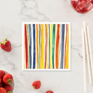 Servilleta De Papel Coloridas y alegres manchas acuáticas