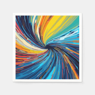 Servilleta De Papel Colorido Abstract Swirl