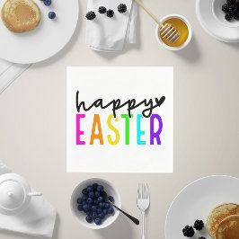 Servilleta De Papel Colorido ajuste de mesa de Happy Easter