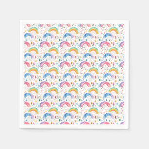 Servilleta De Papel Colorido arcoiris y un patrón sin soldadura de árb