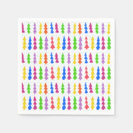 Servilleta De Papel Colorido arte pop del árbol de Navidad