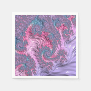 Servilleta De Papel Colorido Boho Hippie Groovy Trippy Pastel Fractal