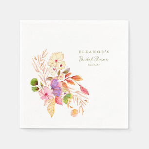 Servilleta De Papel Colorido Brunch Burbujas de Champán con Flores de 