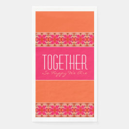 Servilleta De Papel Colorido con acento floral