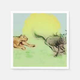 Servilleta De Papel Colorido conjunto ilustrado de servilletas - Chase