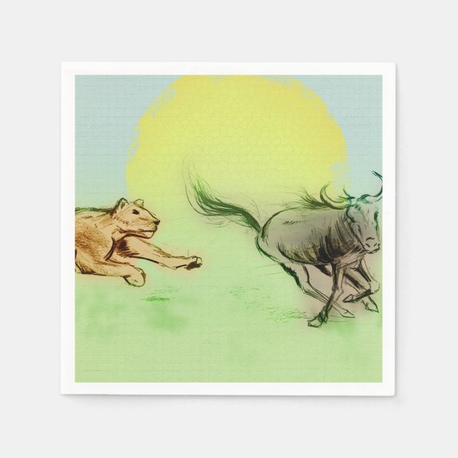 Servilleta De Papel Colorido conjunto ilustrado de servilletas - Chase (Anverso)