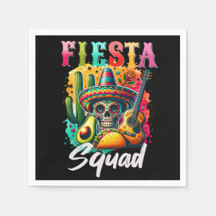 Servilleta De Papel Colorido diseño del escuadrón de Cinco de Mayo Fie