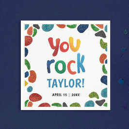 Servilleta De Papel Colorido divertido rocas escalar el pincel adrenal