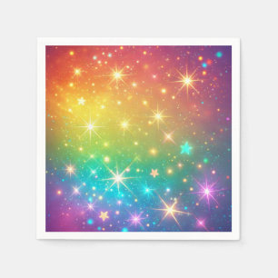 Servilleta De Papel Colorido espacio de estrellas arcoiris