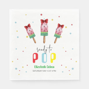 Servilleta De Papel Colorido Listo Para Pop Ice Cream Baby Shower
