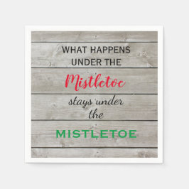 Servilleta De Papel Colorido Mistletoe Holiday