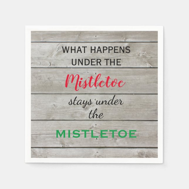 Servilleta De Papel Colorido Mistletoe Holiday (Anverso)