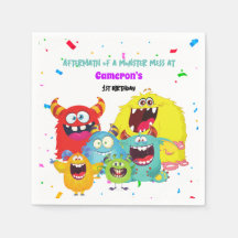 Colorido Monstruo de Diversión Cuta Fiesta de Cump