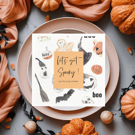 Servilleta De Papel Colorido patrón de miedo de Halloween |Feliz Hallo